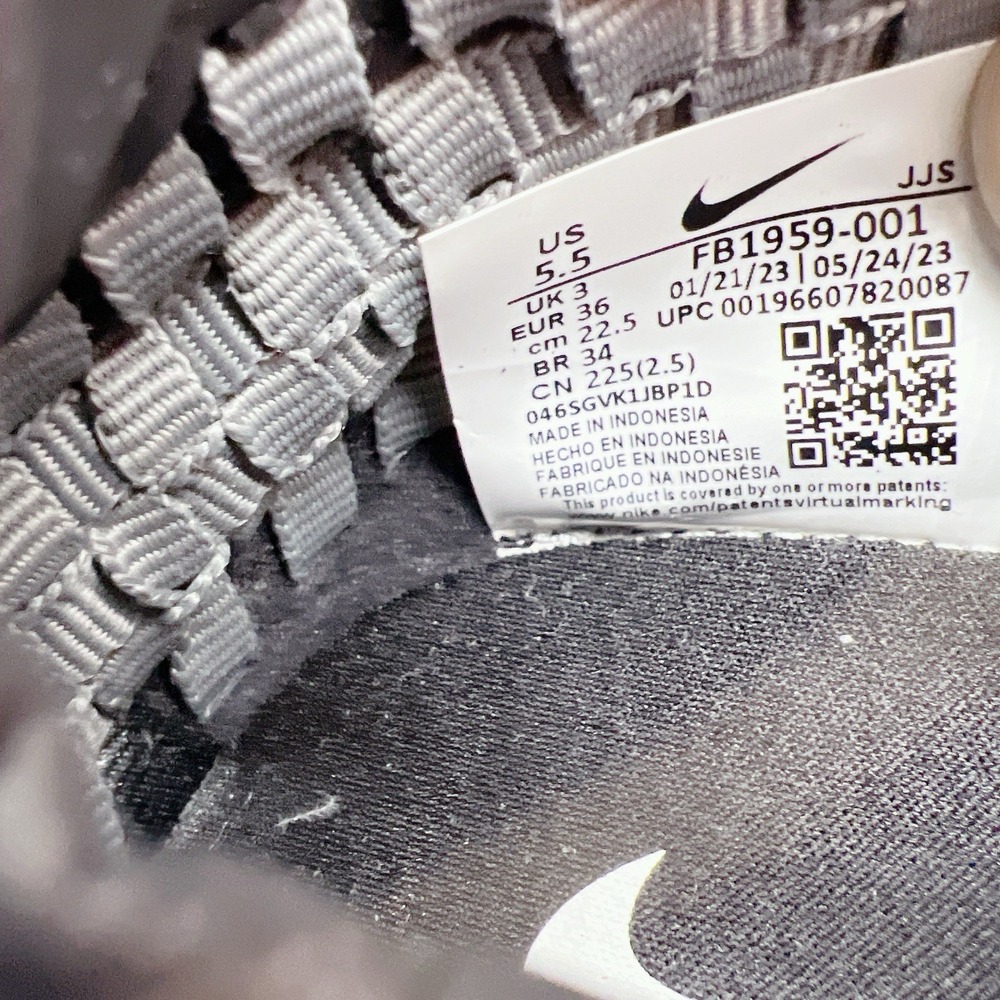 Nike Air Footscape Woven Women's Platform Sneakers Shoes Black Grey US 5.5 - Picture 13 of 13